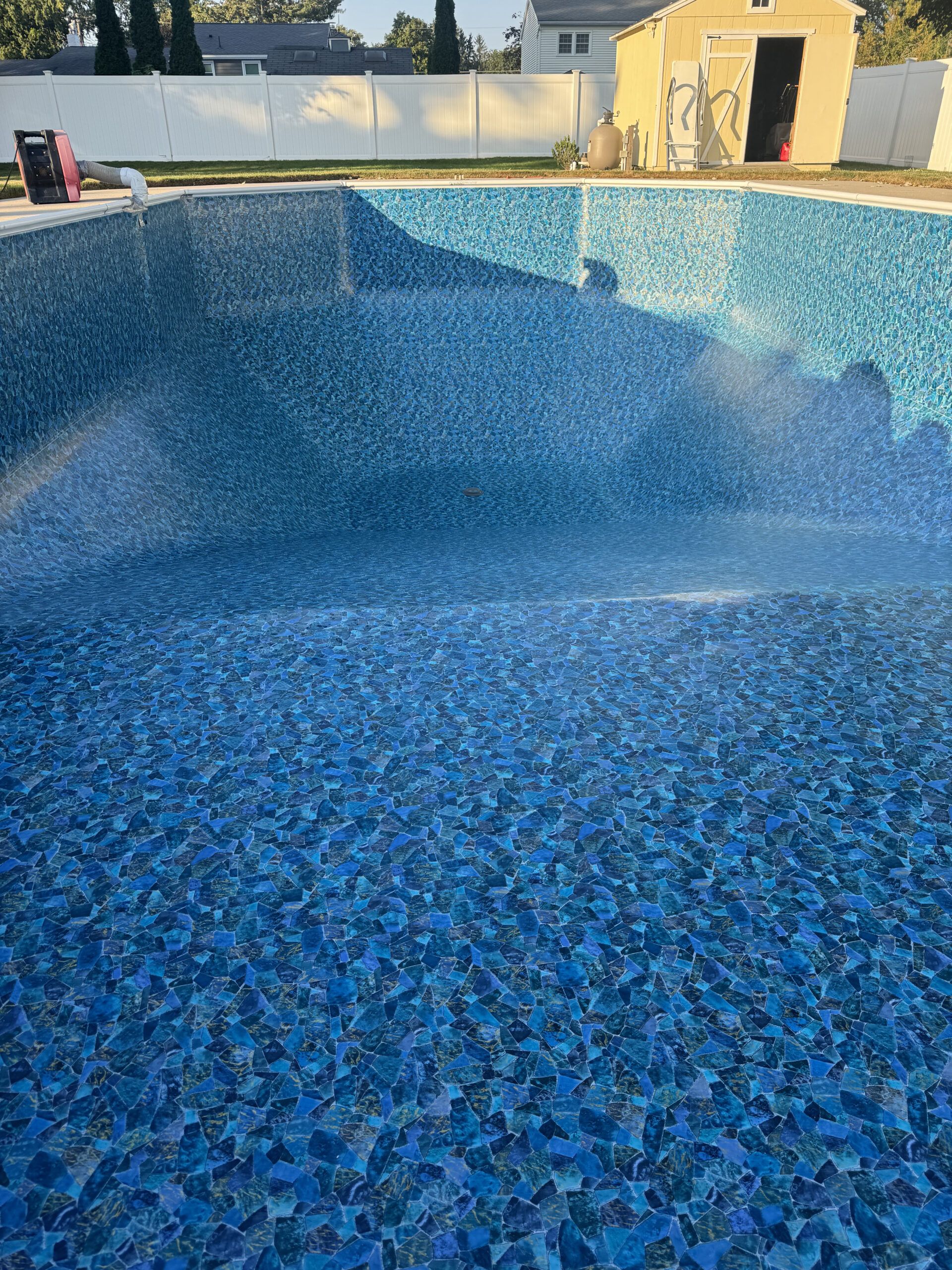 Pool liner repair and replacement using Liner Blitz, showcasing high-quality materials and tools for effective restoration Pool liner repair and replacement using Liner Blitz, showcasing high-quality materials and tools for effective restoration
